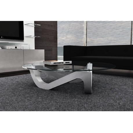 Table de salon design en verre