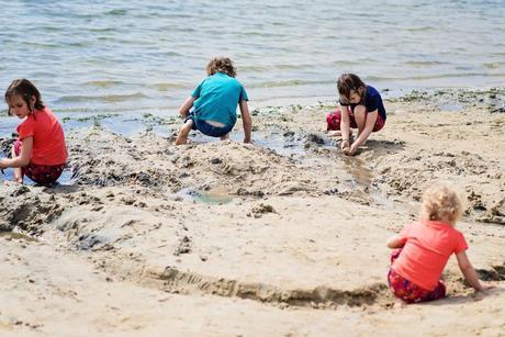 ils se sont échappés jouer sur la plage. – à Center Parcs Le Lac d'Ailette.