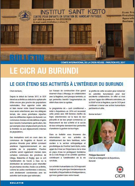 Burundi : le CICR étend ses activités dans le pays