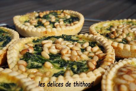tartelettes épinards et pignons de pin tartelettes épinards et pignons de pin