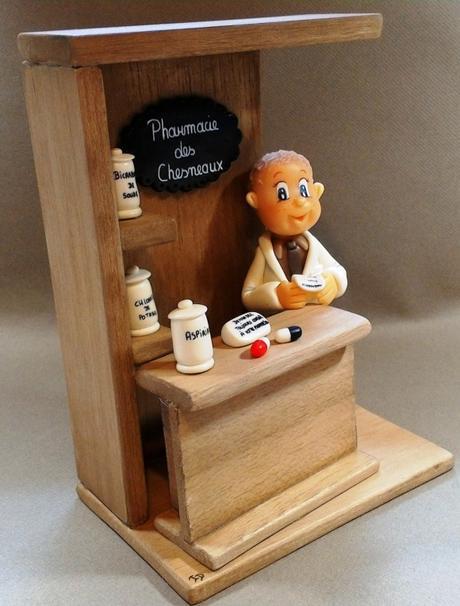 Comptoir avec Pharmacien en porcelaine froide