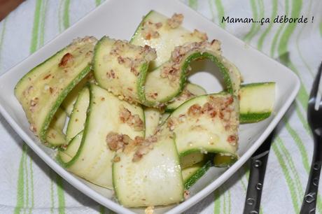 Courgettes crues au pesto d'amandes