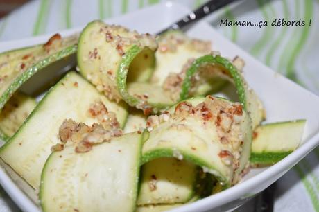 Courgettes crues au pesto d'amandes