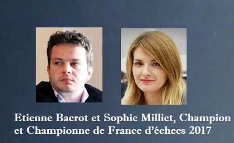 Etienne Bacrot et Sophie Milliet, champion et championne de France d'échecs 2017 - Photo © Chess & Strategy  