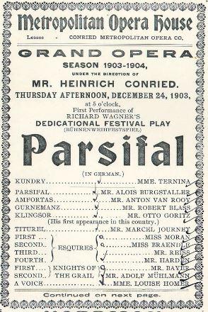 Le premier Parsifal de New York de 1903 raconté par Walter Tisné