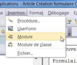 Créer un formulaire lié à une base de données – Développement VBA (2 de 3)