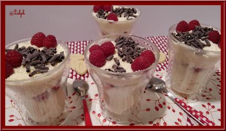 Mousse chocolat blanc et framboises