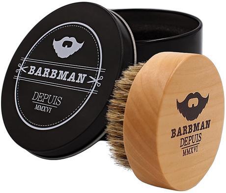 Brosse à barbe en bois et poils de sangliers naturel