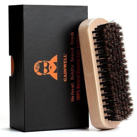 Brosse à barbe en bois et soie de sanglier 100% naturelle