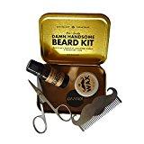 Kit d'entretien pour Barbe - Men's Society - 5 accessoires pour une barbe parfaite - Damn Handsome Beard Kit