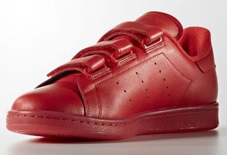 adidas Originals STAN SMITH en cuir rouge
