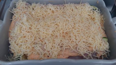 Courgettes au Jambon et sauce Aurore Cliquer sur les flèches pour voir le déroulement de la recette