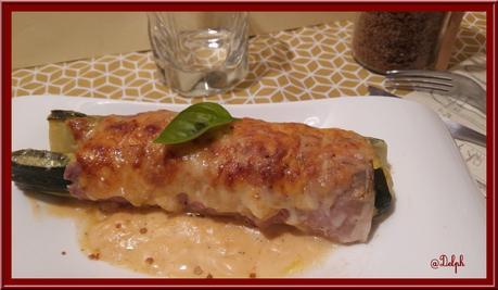 Courgettes au Jambon et sauce Aurore