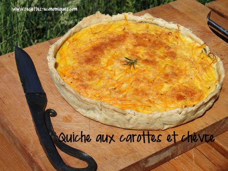 Quiche aux carottes et chèvre