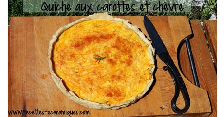 Quiche aux carottes et chèvre