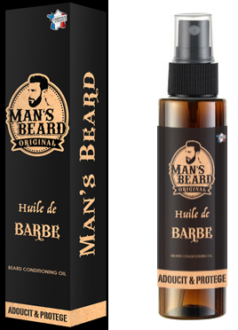 Man's Beard: huile de barbe // Packaging et Flacon