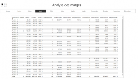 Rapport Power BI - Analyse des marges