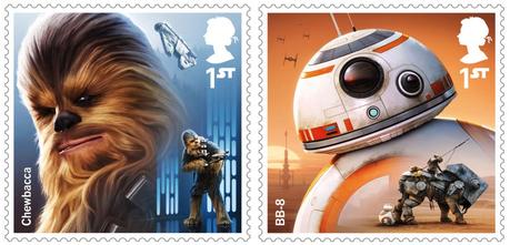 Star Wars sur des Timbres Anglais