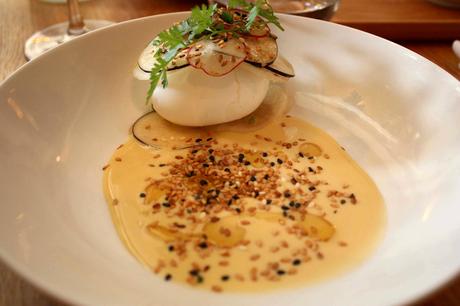 L'œuf mollet, crème de maïs © Gourmets&co