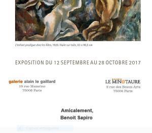 Galerie Le Minotaure  Galerie Alain Le Gaillard   » L’Oeil de Pascin  » 12 Septembre au 28 Octobre 2017