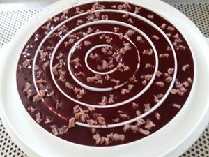 Entremet Fraise Chocolat Blanc et son Insert Marbré Cliquer sur les photographies pour les agrandir