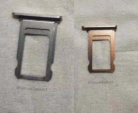 Fuite Tiroir Carte SIM iPhone 8 - iPhone 8 : des photos de tiroirs pour la carte SIM (argent et or/cuivre)
