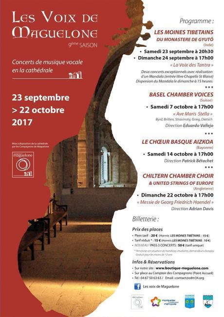 Les Voix de Maguelone du 23 septembre au 22 octobre 2017 Les Voix de Maguelone du 23 septembre au 22 octobre 2017