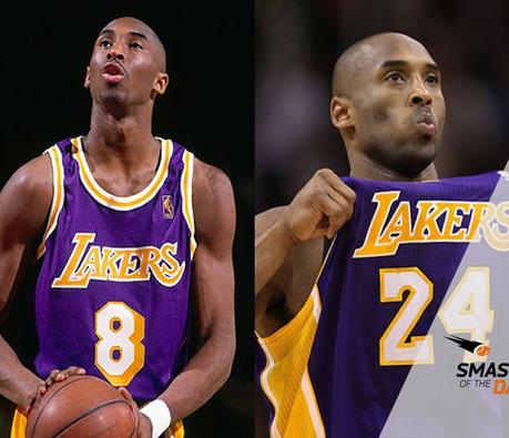 Les 2 maillots de Kobe Bryant retirés par les Lakers le 18 décembre