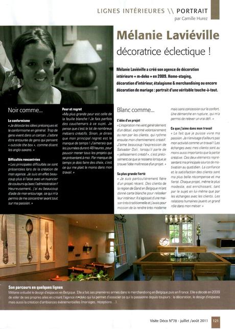 Visite Déco de juin 2011 : « Mélanie Laviéville – Décoratrice éclectique ! »