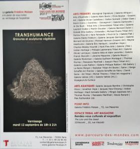 Galerie Frédéric MOISAN  « Transhumance » gravures et sculptures végétales  depuis le 12 Septembre 2017
