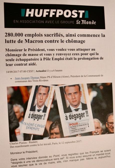 L’ADRESSE DE JEAN-JACQUES THOMAS A EMMANUEL MACRON REPRISE DANS LE « HUFFPOST ».