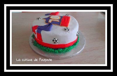 Tuto gâteau Olympique Lyonnais (gâteau à la vanille et ganache chocolat) au thermomix ou sans 