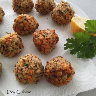Boulettes quinoa, pois chiche & carotte