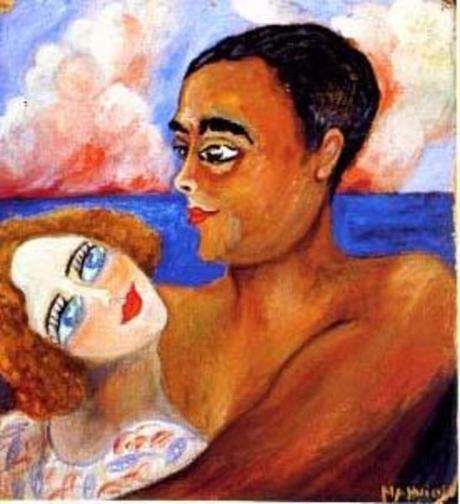 Peinture - Nahui Olin ou l'Art sous la braise - 1893-1978 Nahui Olin - Nuhiu et Agacino à la plage