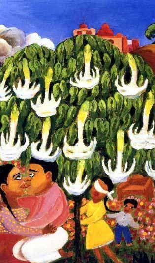 Peinture - Nahui Olin ou l'Art sous la braise - 1893-1978 Nahui Olin - Sous lee floripondas, sd