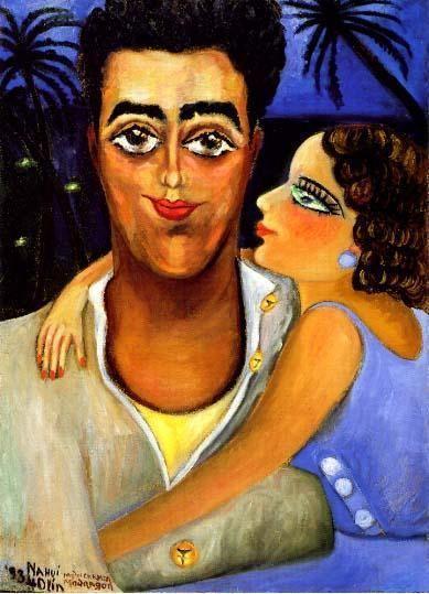 Peinture - Nahui Olin ou l'Art sous la braise - 1893-1978 Nahui Olin - Nahui et Agacino entre les palmiers, 1934