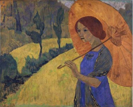 Peinture - Femmes, compagnes, maîtresses, modèles de peintres. Portraits Paul Sérusier - Madame Sérusier à l'ombrelle, 1912