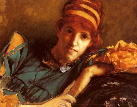 Peinture - Femmes, compagnes, maîtresses, modèles de peintres. Portraits Lawrence Alma-Tadema - Portrait de Laura Térésa, épouse du peintre, vers 1871