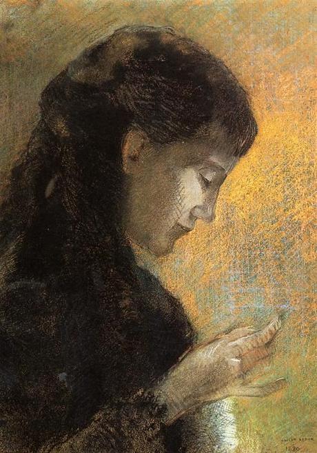 Peinture - Femmes, compagnes, maîtresses, modèles de peintres. Portraits Odilon Redon - Portrait de Madame Redon, 1880