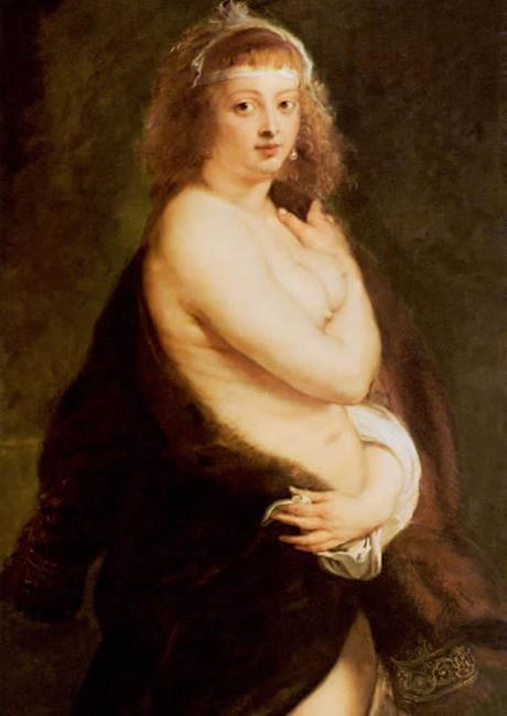 Peinture - Femmes, compagnes, maîtresses, modèles de peintres. Portraits Rubens- Hélène Fourment la fourrure, 1638