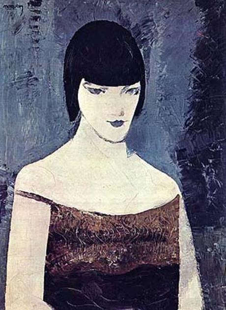 Peinture - Femmes, compagnes, maîtresses, modèles de peintres. Portraits Man Ray - Portrait de Kiki de Montparnasse, muse et compagne du peintre de 1920 à 1924, 1923