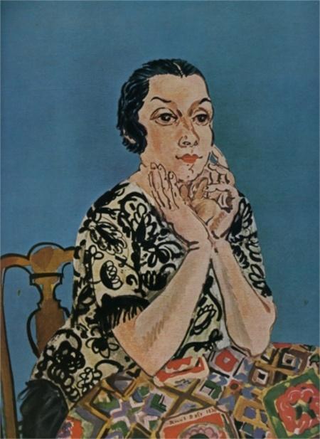 Peinture - Femmes, compagnes, maîtresses, modèles de peintres. Portraits Raoul Dufy - Madame Dufy, 1930