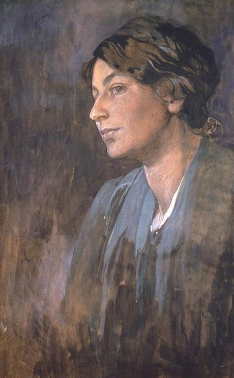 Peinture - Femmes, compagnes, maîtresses, modèles de peintres. Portraits Alphonse Mucha - Portaits de Marie Chytilové dite Marishka), femme de l'artiste, 1905