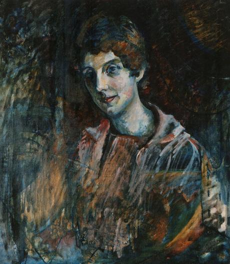 Peinture - Femmes, compagnes, maîtresses, modèles de peintres. Portraits Wassily Kandinski - Portrait de Nina Kandinsky, épouse de peintre, 1917