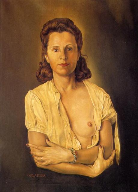 Peinture - Femmes, compagnes, maîtresses, modèles de peintres. Portraits Salvador Dali - Galarina (Gala), femme du peintre, 1945