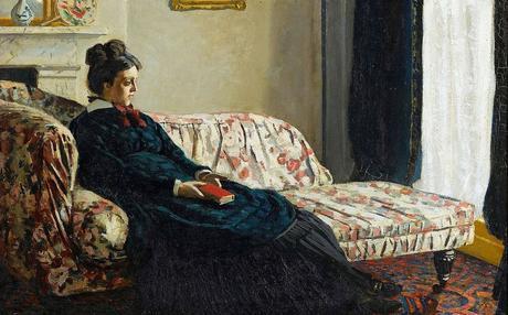 Peinture - Femmes, compagnes, maîtresses, modèles de peintres. Portraits Claude Monet - Madame Monet assise sur son canapé, vers 1871