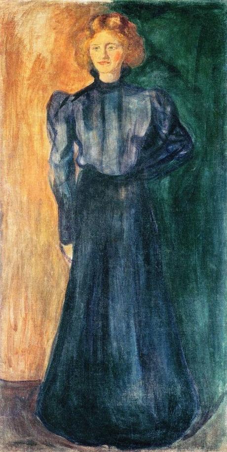 Peinture - Femmes, compagnes, maîtresses, modèles de peintres. Portraits Edouard Munch - Tulla Larsen, maîtresse du peintre 1897 à 1902, amatrice de l'amour extême et blesse grièvement une nuit Munch de plusieurs coups de révolver, 1898/1899