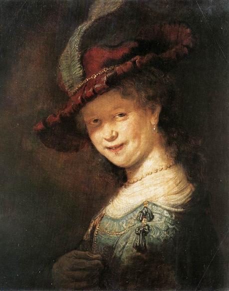 Peinture - Femmes, compagnes, maîtresses, modèles de peintres. Portraits Rembrandt - Portrait de la jeune Saskia, 1633