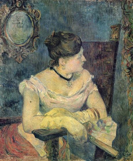 Peinture - Femmes, compagnes, maîtresses, modèles de peintres. Portraits Paul Gauguin - Portrait de Mette Sophie Gauguin, femme du peintre et mère de leurs 5 enfants qu'il abandonne pour voyager et peindre, 1884