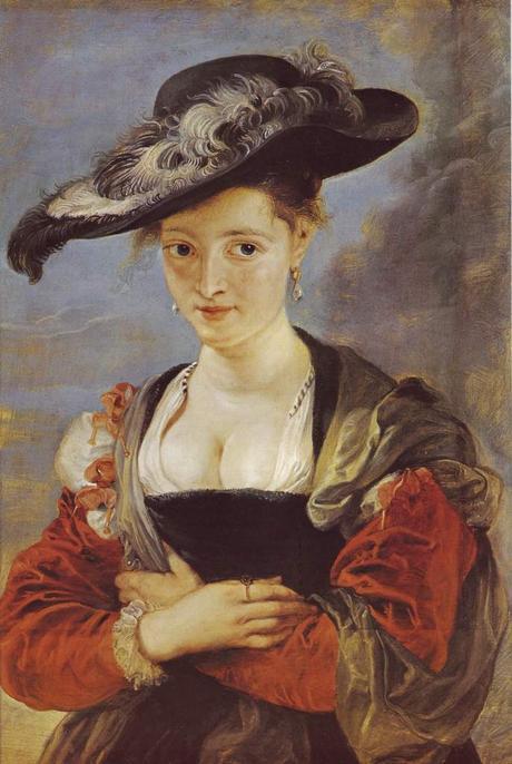 Peinture - Femmes, compagnes, maîtresses, modèles de peintres. Portraits Rubens - Portrait d'Hélène Fourment, épouse du peintre, vers 1630